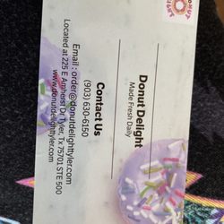 Donut Delight - Contact card