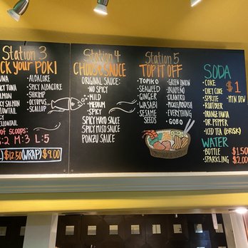 Poki Roll - Menu board inside - Japanese Near Me - Cypress, California Poki Roll - Menu board inside - Japanese Near Me - Cypress, California