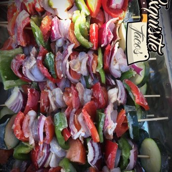 Exquisite Tacos - Introducing our new menu option: THE EXQUISITE SHRIMP, BACON AND VEGGIE BROCHETTES||  BOOK US NOW @ ( exqusitetscos.com ) - Caterers Near Me