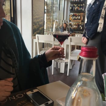 Signorvino - My friend is very happy with her wine glass shape - she says it's the perfect shaped wined glass hehh whatever that means - Italian Near Me - Florence, FI