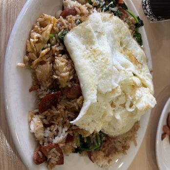 Aloha Stacks - Portuguese Sausage fried rice and Eggs - Pancakes Near Me - El Monte, California