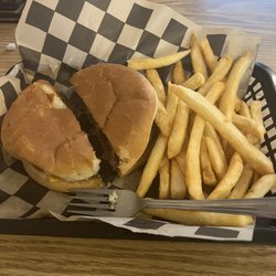 Taste of Caddo - Burger basket. Burger is very thick and good size. Had a great flavor and I couldn't finish it.