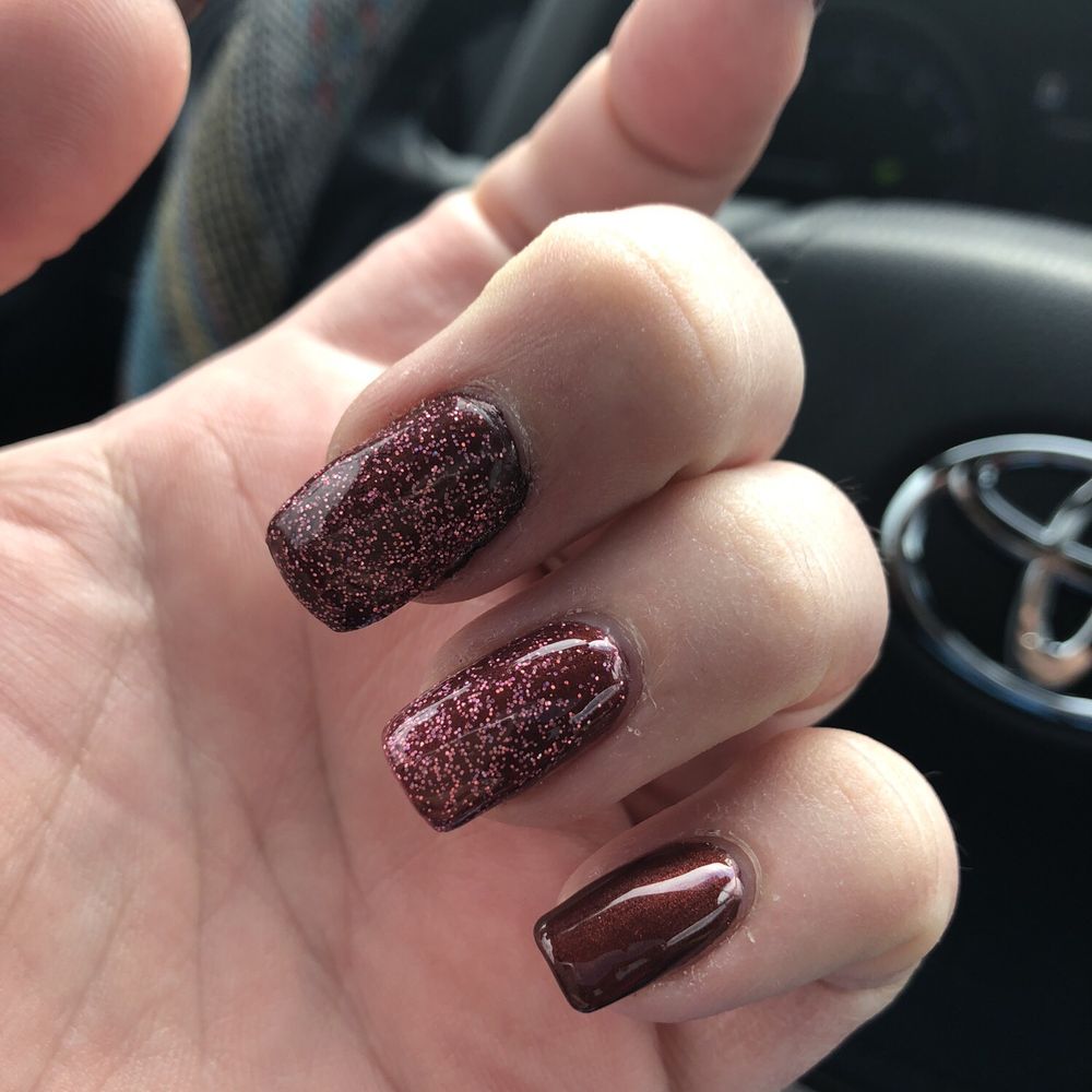 Gorgeous Nails - Middle finger is the nail that was "fixed" it's a completely different shape and it's clumpy looking - Nail Salons Near Me - Frederick, Maryland Gorgeous Nails - Middle finger is the nail that was "fixed" it's a completely different shape and it's clumpy looking - Nail Salons Near Me - Frederick, Maryland