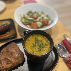 Corner of Ukraine - Mushroom soup & stuffed crepe