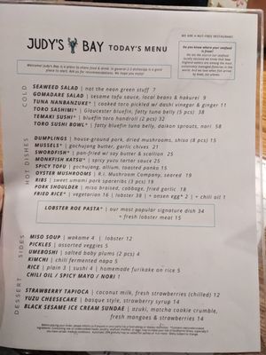 Menu photo 1 Judy's Bay Cambridge, MA