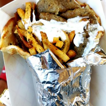 Durham Food Truck Rodeo - Gyros from Gussys food truck at the Durham food truck rodeo - Food Trucks Near Me - Durham, North Carolina