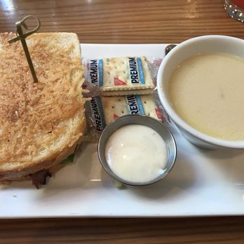 First Watch - My roasted beef sandwhich & clam chowder- not good at taking pictures, it may look plain but trust me it was very tasty! - Cafes Near Me - Orlando, Florida