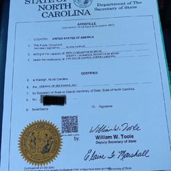North Carolina Apostille Services