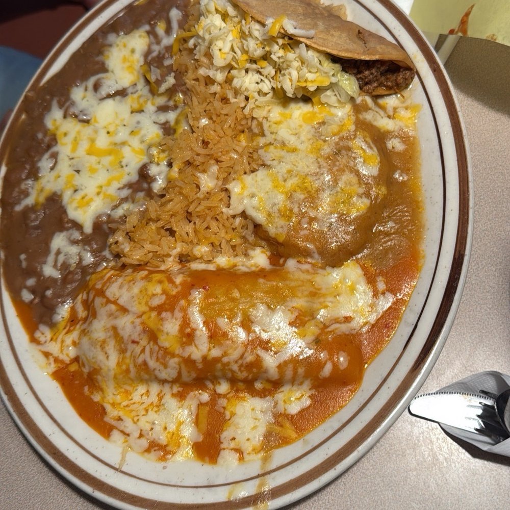 Chili relleno, enchilada, and taco Chili relleno, enchilada, and taco