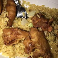 First Wok Chinese Restaurant - Burnt sweet and Sour chicken, barely edible it was so hard.