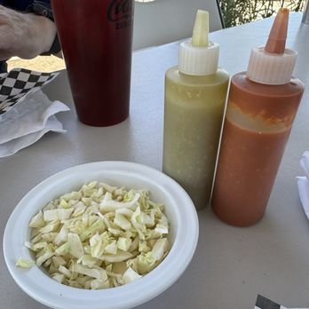Toto's Tacos Restaurant - Side of cabbage and sauces - Tacos Near Me - Tucson, Arizona Toto's Tacos Restaurant - Side of cabbage and sauces - Tacos Near Me - Tucson, Arizona