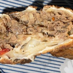 House of Soul Catering & Takeout - Inside steak and cheese egg roll