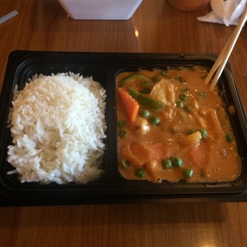Thai Box - Penang Red Curry with chicken - Thai Near Me - Allen, Texas Thai Box - Penang Red Curry with chicken - Thai Near Me - Allen, Texas