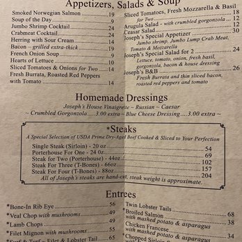 Joseph's Steakhouse - Steakhouses Near Me - Bridgeport, Connecticut Joseph's Steakhouse - Steakhouses Near Me - Bridgeport, Connecticut