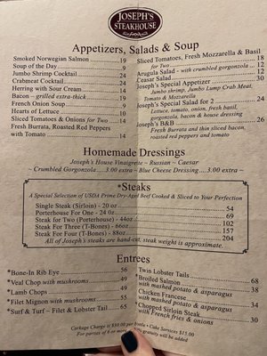 Menu photo 3 Joseph's Steakhouse Bridgeport, CT