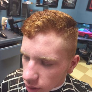 Matt's Uppercuts - Just a short side parted haircut with a shaved part. - Barbers Near Me - Conway, Arkansas
