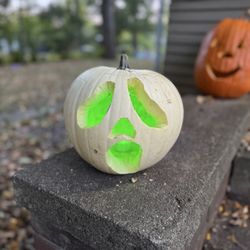 Storybook Orchard - One of our carved pumpkins from the farm
