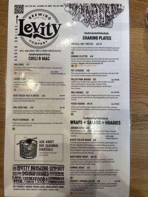 Menu photo 2 Levity Brewing Altoona, PA