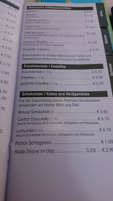 Menu photo 1 Café Central Innsbruck, 7 Menu photo 1 Café Central Innsbruck, 7