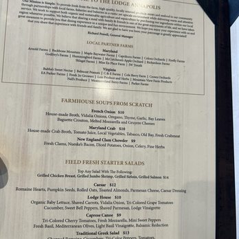 The Lodge Annapolis - Menu - American Near Me - Annapolis, Maryland