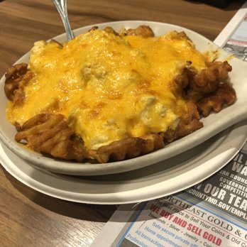 Box Hill Crab Cakes - Crab dip over waffle fries - Pizza Near Me - Abingdon, Maryland