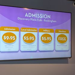Discovery Place Kids-Rockingham - Pricing