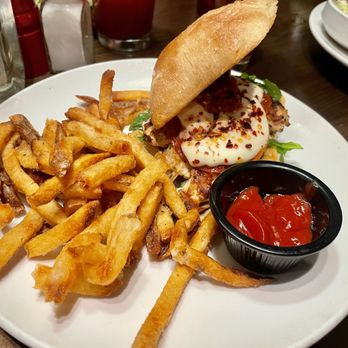 Thirsty Lion - Chandler - Caprese Chicken Sandwich - American Near Me - Chandler, Arizona Thirsty Lion - Chandler - Caprese Chicken Sandwich - American Near Me - Chandler, Arizona