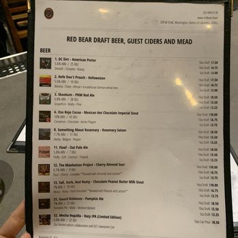 Red Bear Brewing - Breweries Near Me - Washington, DC, District of Columbia Red Bear Brewing - Breweries Near Me - Washington, DC, District of Columbia