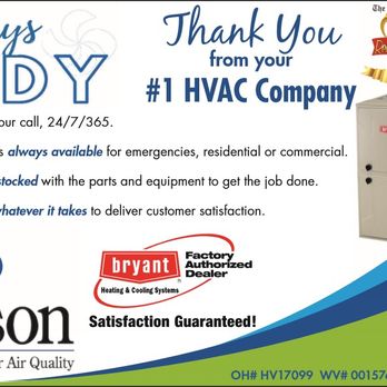 Morrison - Morrison has again been voted #1 HVAC Company in times Readers Choice poll. - Heating & Air Conditioning/HVAC Near Me - Marietta, Ohio