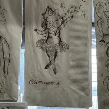 Nick's Cafe - napkin art - Diners Near Me - Los Angeles, California