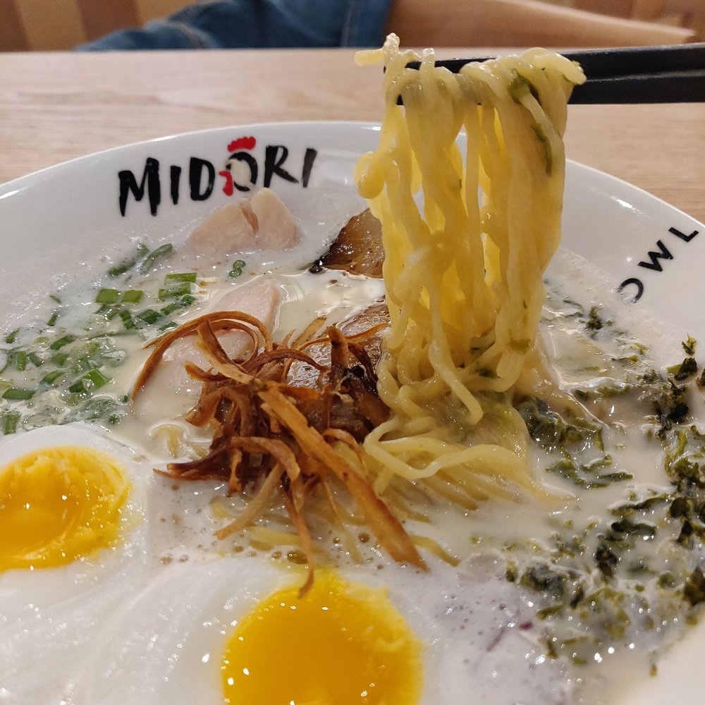 Midori Ramen - Signature Tori Paitan (thick noodles) - Ramen Near Me - Toronto, Ontario Midori Ramen - Signature Tori Paitan (thick noodles) - Ramen Near Me - Toronto, Ontario