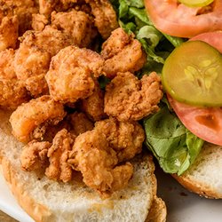 Coffee & - Shrimp poboy
