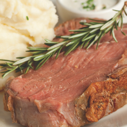 Paul Martin's American Grill - Prime Rib with mashed potatoes