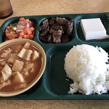Highway Inn - My fave tripe stew, lomi, meat, rice, haupia - Hawaiian Near Me - Waipahu, Hawaii