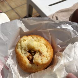 Al Chiosco Modello - Rice Ball with Peas, Mozzarella, and Prosciutto