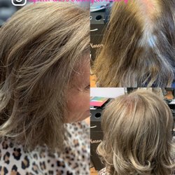 Always Perfection - Client is slowly wanting to transform to her natural grey. Full HL with a Silver Toner. Done by Rachael