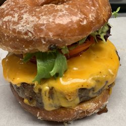 Grub N Stuff - Extra special Toasted Glazed Donut 8oz all beef burger