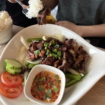 Amazing Siam Thai restaurant - Crying tiger medium rare and white rice, EXCELLENT - Thai Near Me - Tarzana, California Amazing Siam Thai restaurant - Crying tiger medium rare and white rice, EXCELLENT - Thai Near Me - Tarzana, California