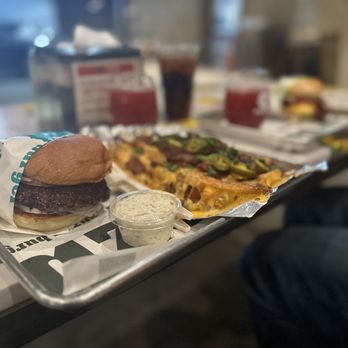 Eazzy Burger - a tray of food on a table - Burgers Near Me - Richmond, Virginia