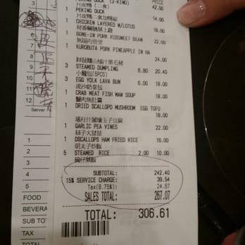 Koi Palace - Damages with tip included. 15% gratitude added for +6 people. - Dim Sum Near Me - Milpitas, California
