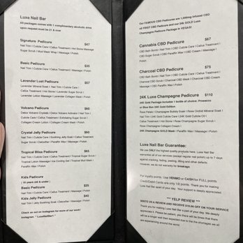 Luxe Nail Bar - Menu for pedis - Nail Salons Near Me - Henderson, Nevada Luxe Nail Bar - Menu for pedis - Nail Salons Near Me - Henderson, Nevada