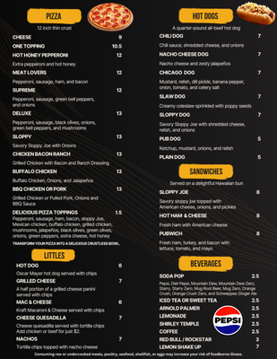 Menu photo 3 Pub 3one4 Canton, MO