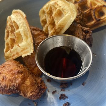 Bulla Gastrobar - Chicken and waffles. Don't recommend - Spanish Near Me - Plano, Texas