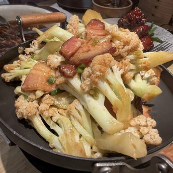 Good Alley - Cauliflower hotpot and slices of pork belly - Chinese Near Me - Rosemead, California Good Alley - Cauliflower hotpot and slices of pork belly - Chinese Near Me - Rosemead, California