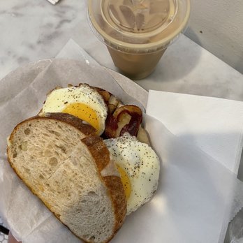 Tatte Bakery & Cafe - Breakfast Sandwich Iced caramel latte - Cafes Near Me - Boston, Massachusetts Tatte Bakery & Cafe - Breakfast Sandwich Iced caramel latte - Cafes Near Me - Boston, Massachusetts