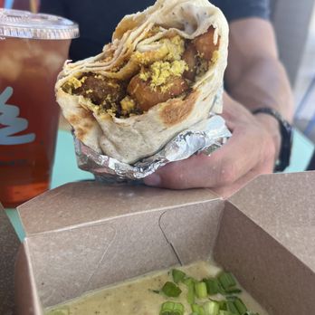 Nami - Wing Ding Dang Breakfast Burrito 9/10 & side of Biscuits & Gravy 9/10 - Coffee & Tea Near Me - Phoenix, Arizona