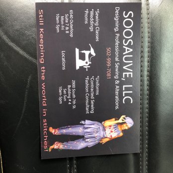 Soosauve - Sewing & Alterations Near Me - Louisville, Kentucky Soosauve - Sewing & Alterations Near Me - Louisville, Kentucky