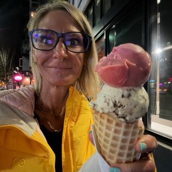 Salt & Straw - My 3 scoop vegan cone :) - Ice Cream & Frozen Yogurt Near Me - Seattle, Washington