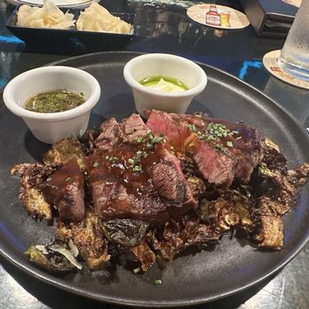 Oao - Sushi Bar & Grill at Wailea - Ribeye with truffle brussels sprouts. - Sushi Bars Near Me - Kihei, Hawaii
