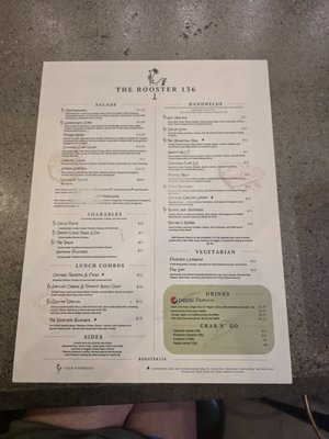 Menu photo 1 The Rooster One Thirty Six Hartsville, SC